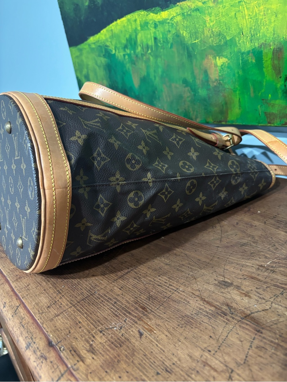 Vintage Louis Vuitton Monogram Bucket bag with Vachetta Trim- PROJECT BAG!!! - Picture 6 of 13